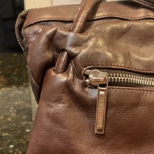 ARMANI CHOCOLATE BROWN LEATHER PURSE